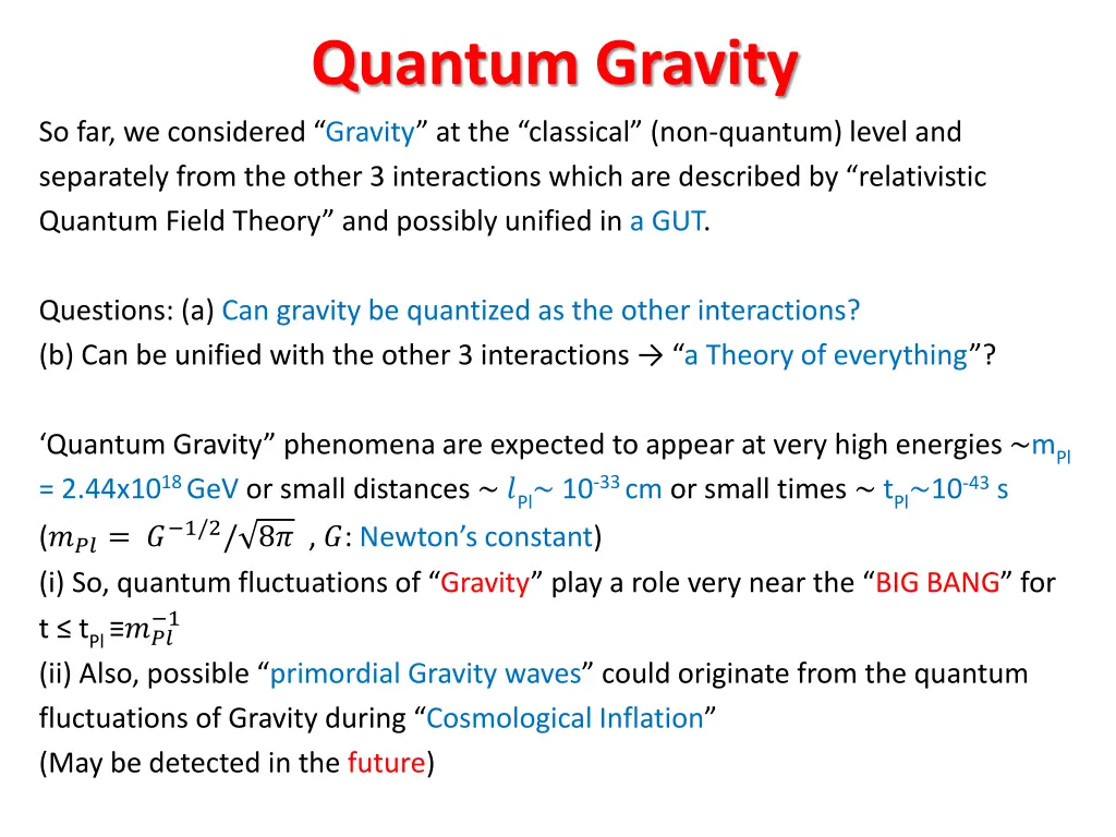 quantum gravity