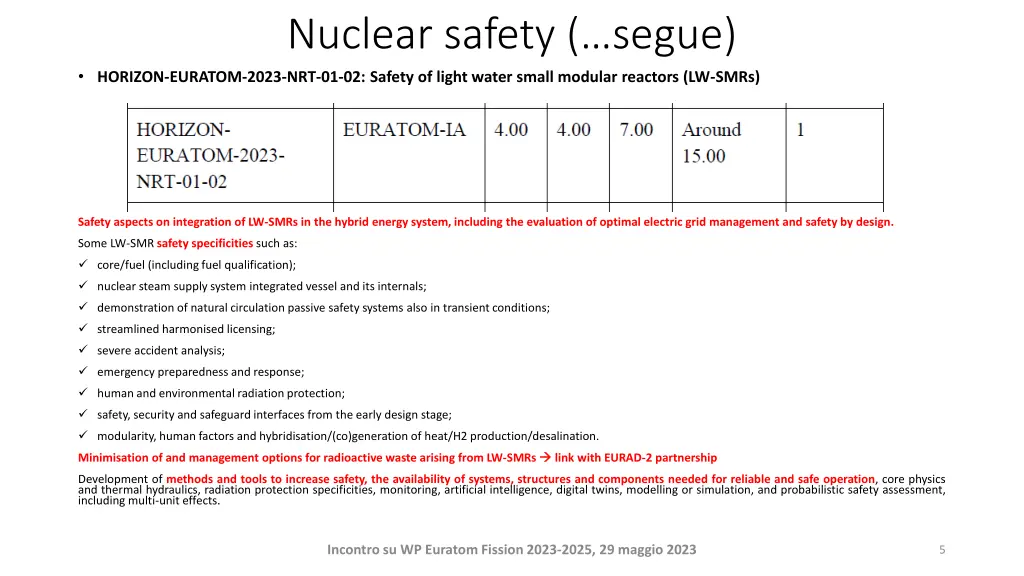 nuclear safety segue horizon euratom 2023