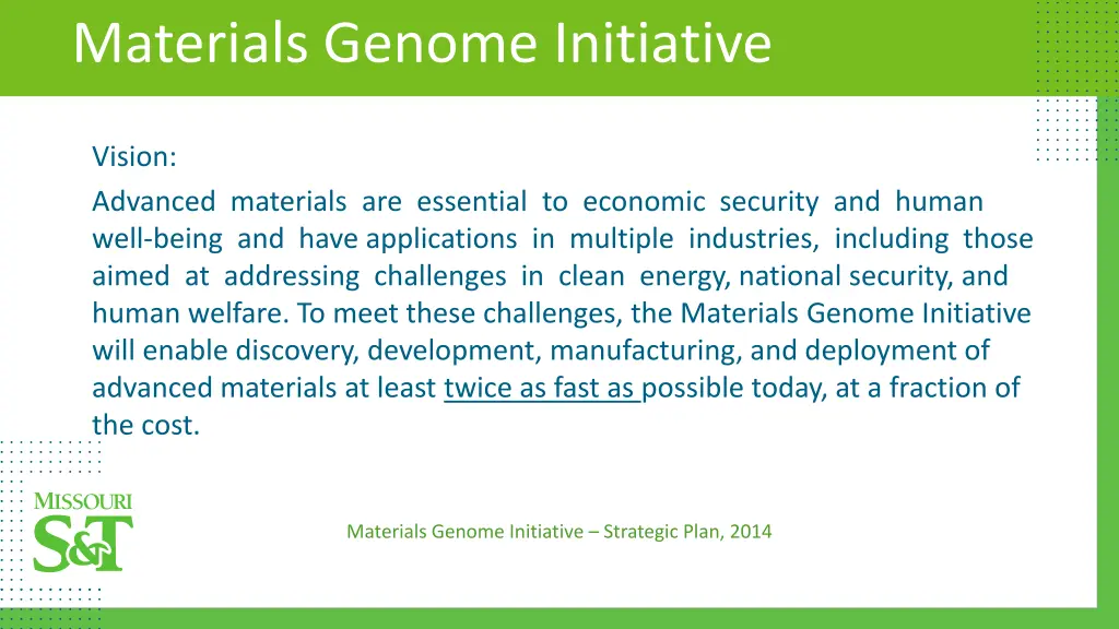 materials genome initiative