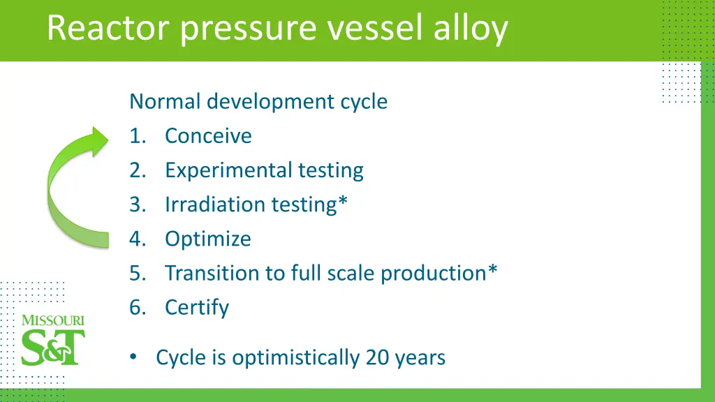 reactor pressure vessel alloy 1