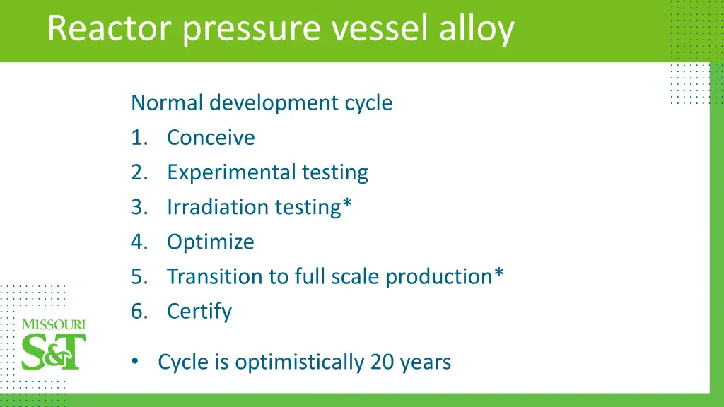 reactor pressure vessel alloy