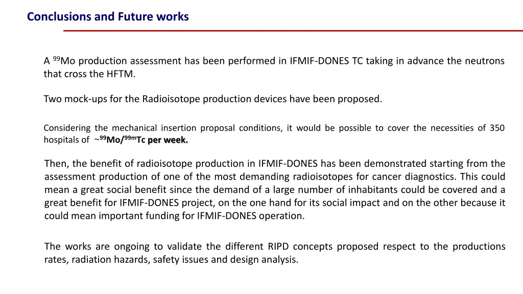 conclusions and future works