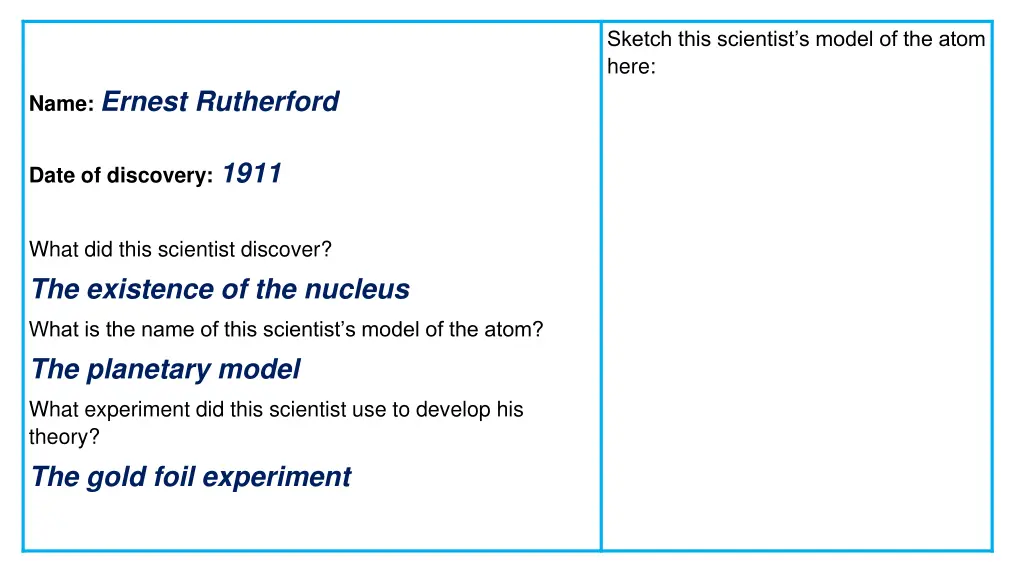 sketch this scientist s model of the atom here 3