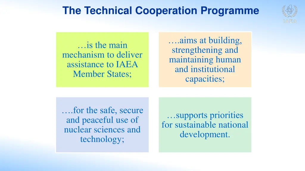 the technical cooperation programme