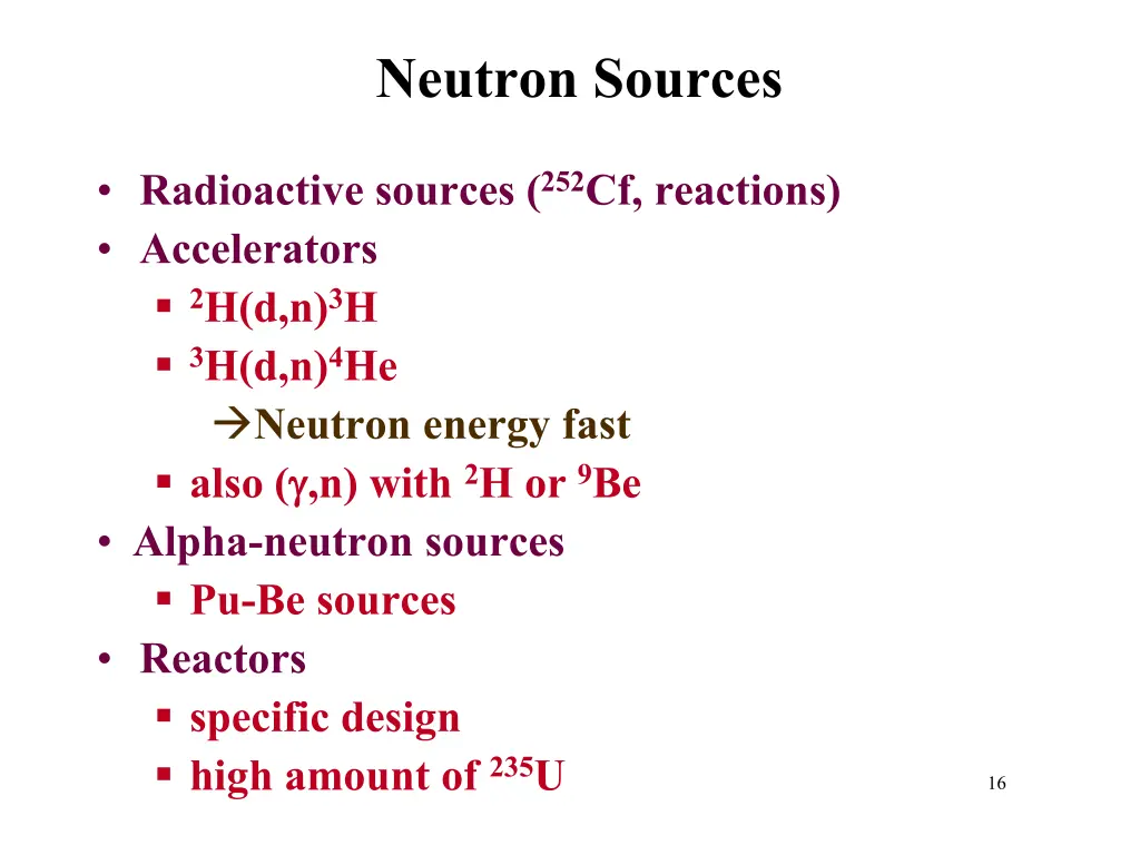 neutron sources