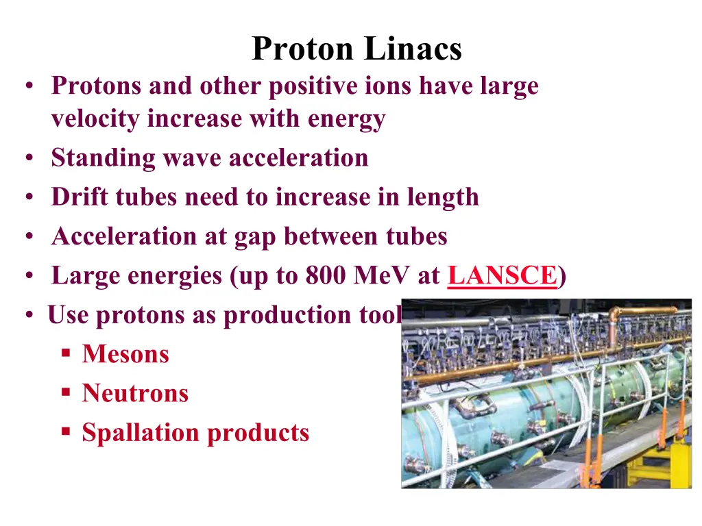 proton linacs