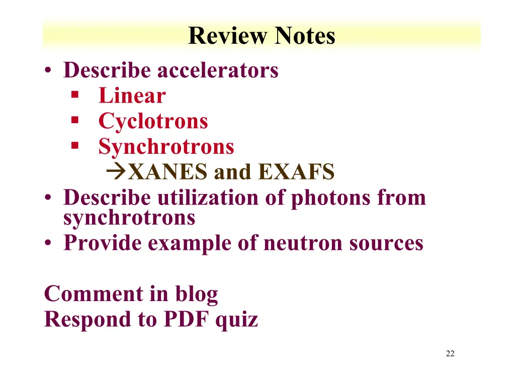 review notes