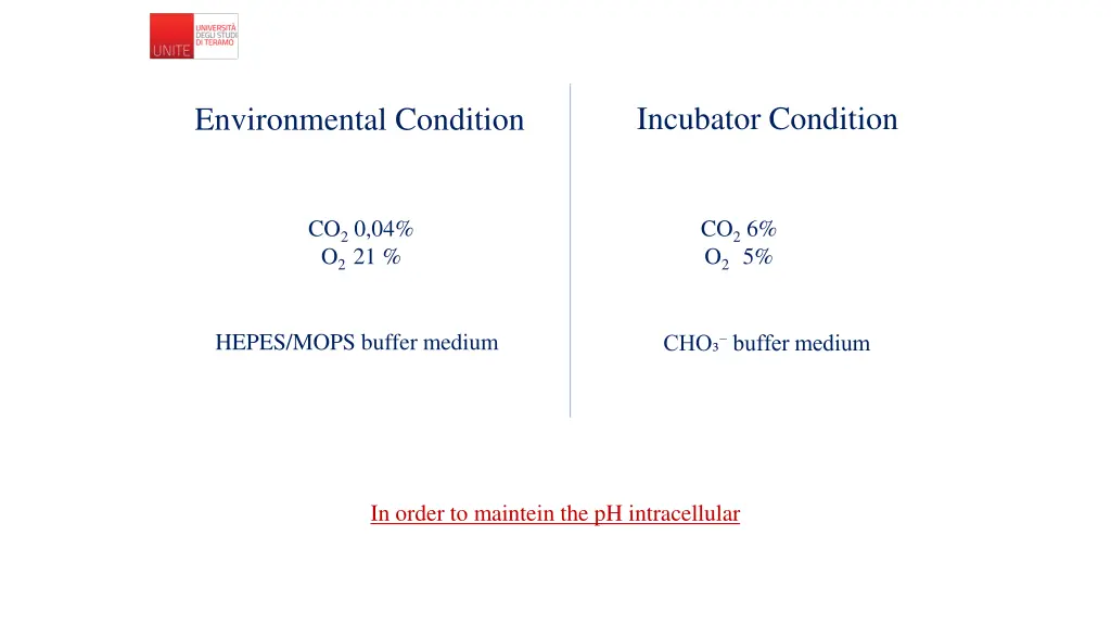 incubator condition