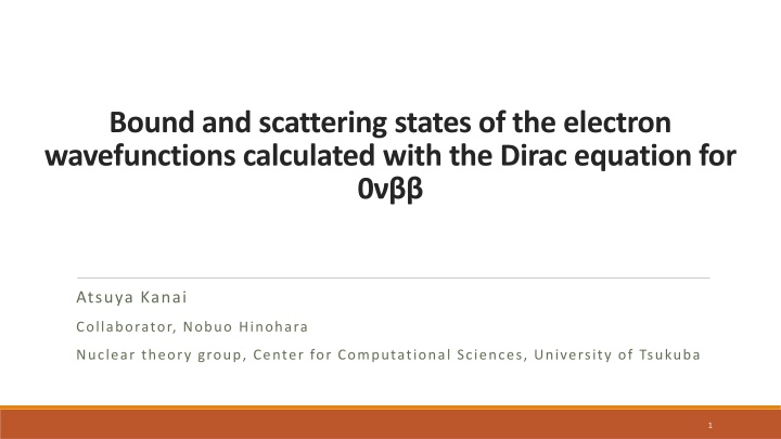 bound and scattering states of the electron