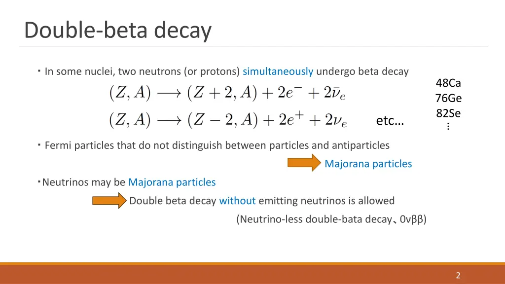 double beta decay