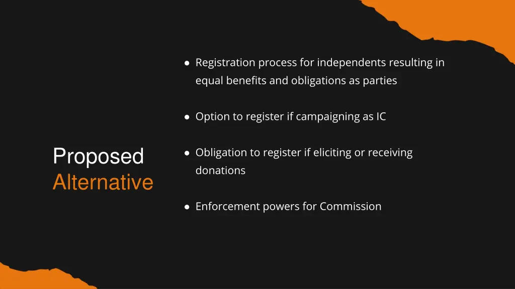 registration process for independents resulting