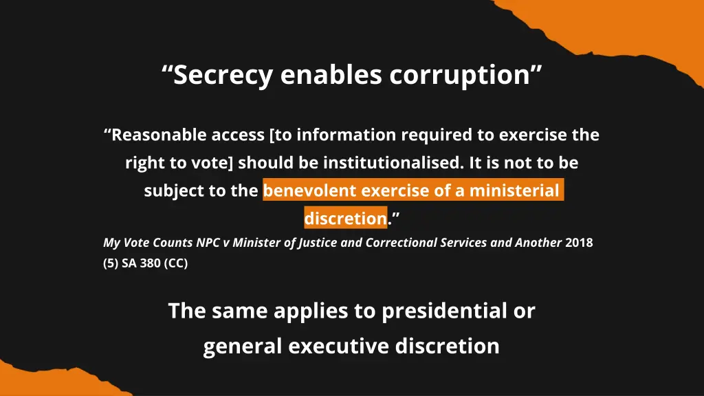 secrecy enables corruption