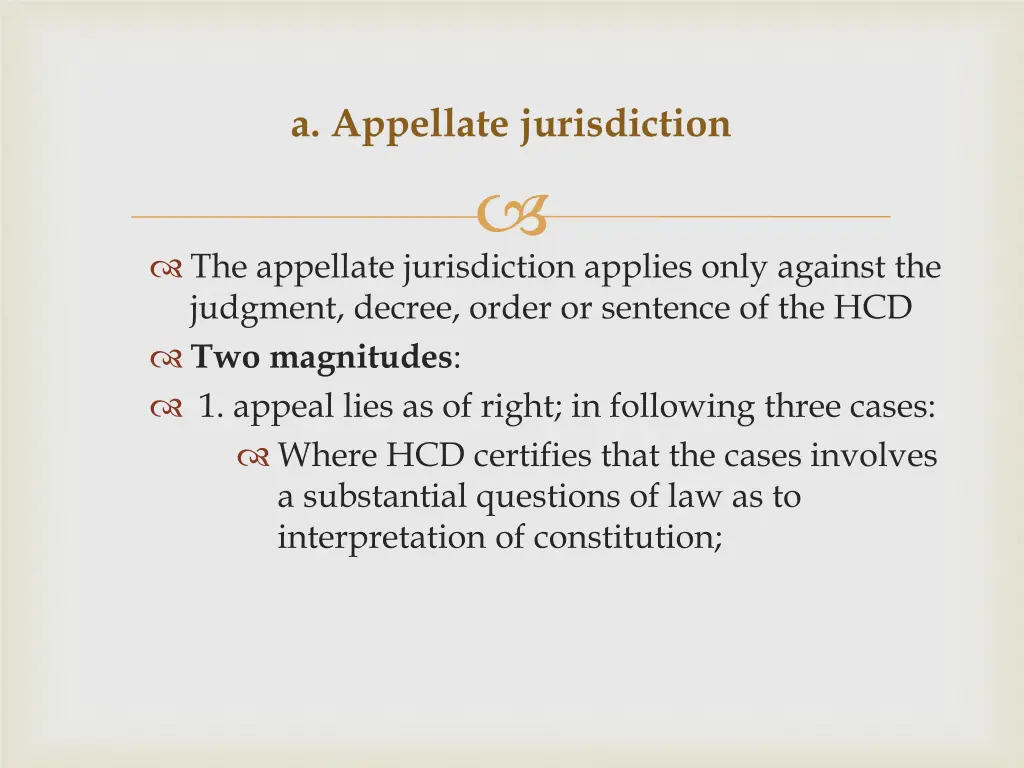 a appellate jurisdiction