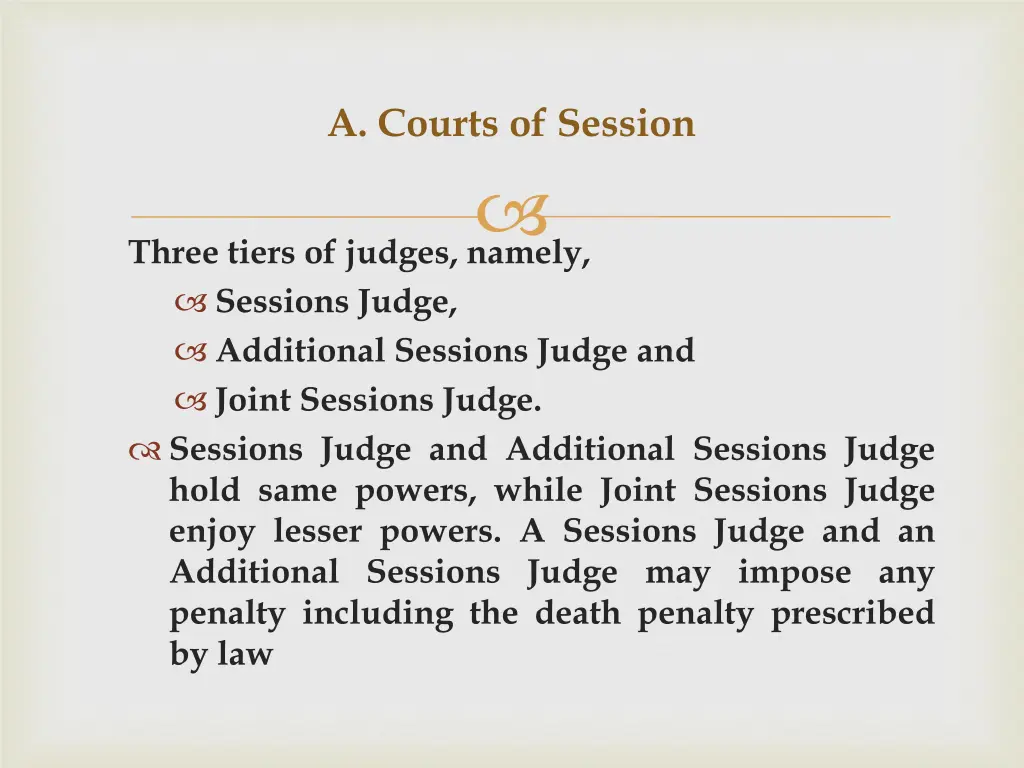 a courts of session