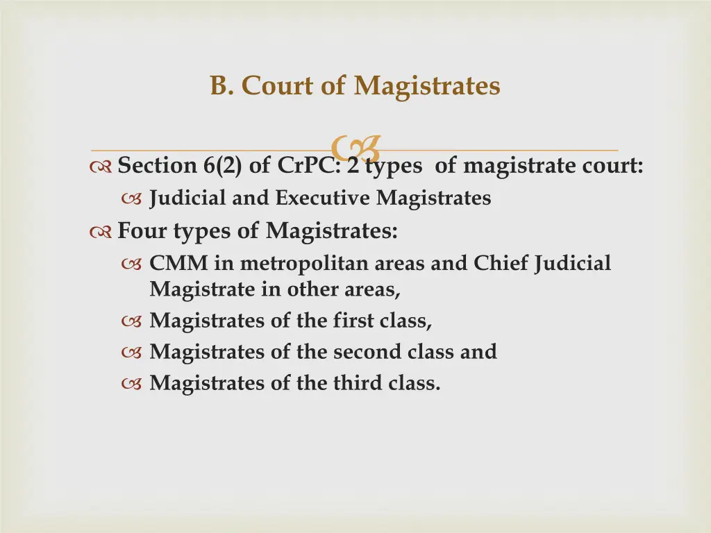 b court of magistrates