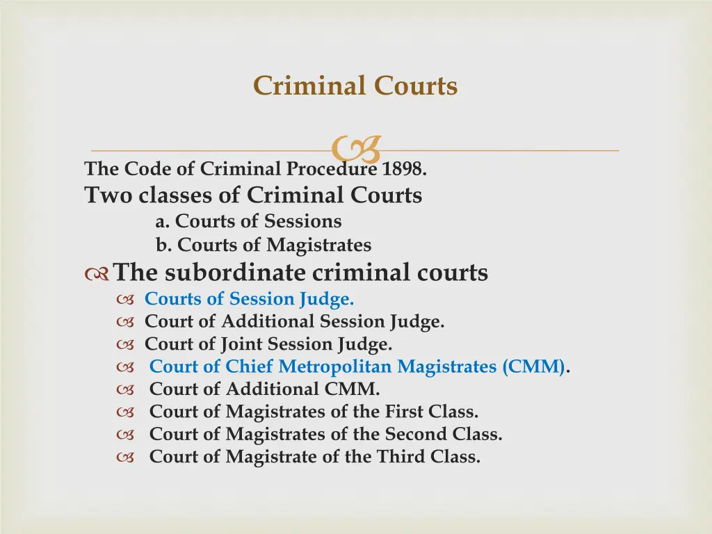 criminal courts