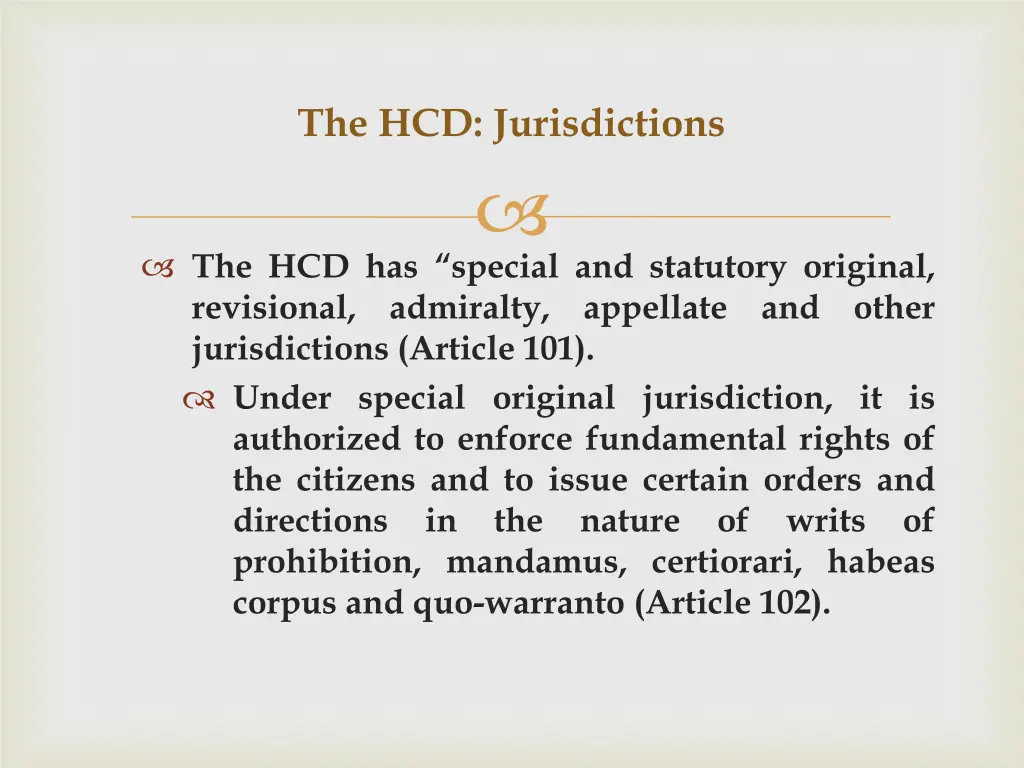 the hcd jurisdictions