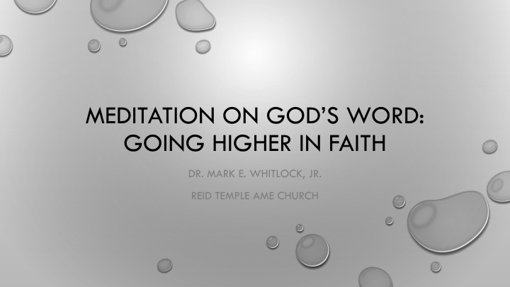 meditation on god s word going higher in faith