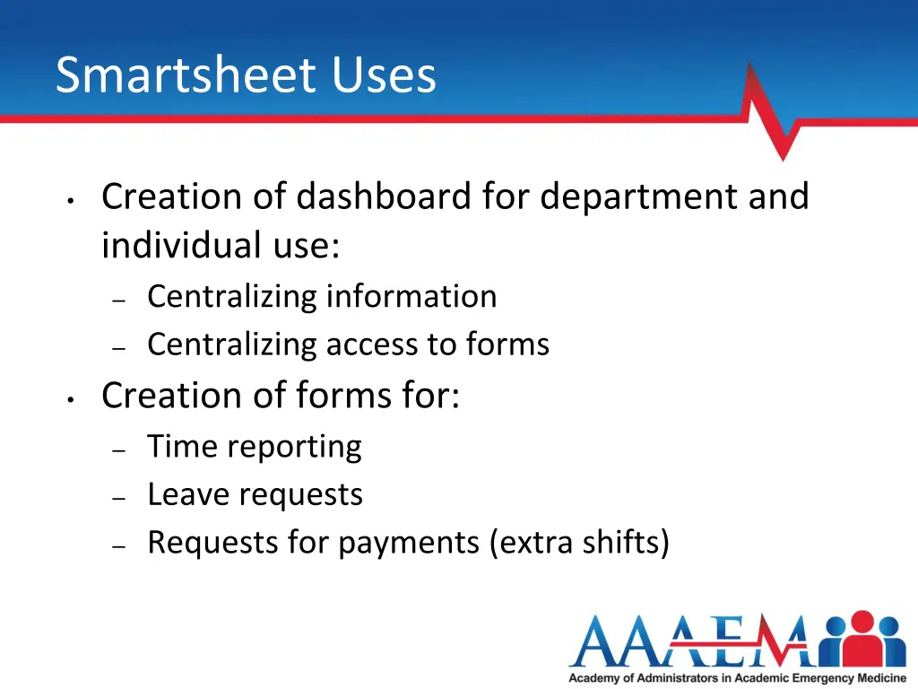 smartsheet uses