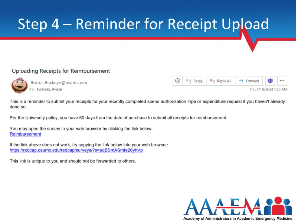 step 4 reminder for receipt upload