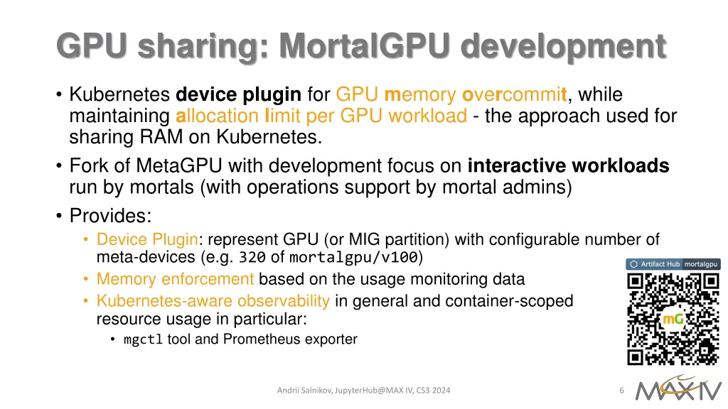 gpu sharing mortalgpu development