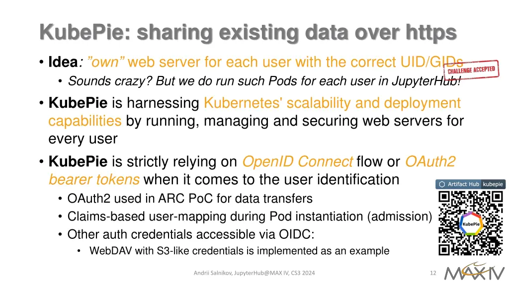 kubepie sharing existing data over https
