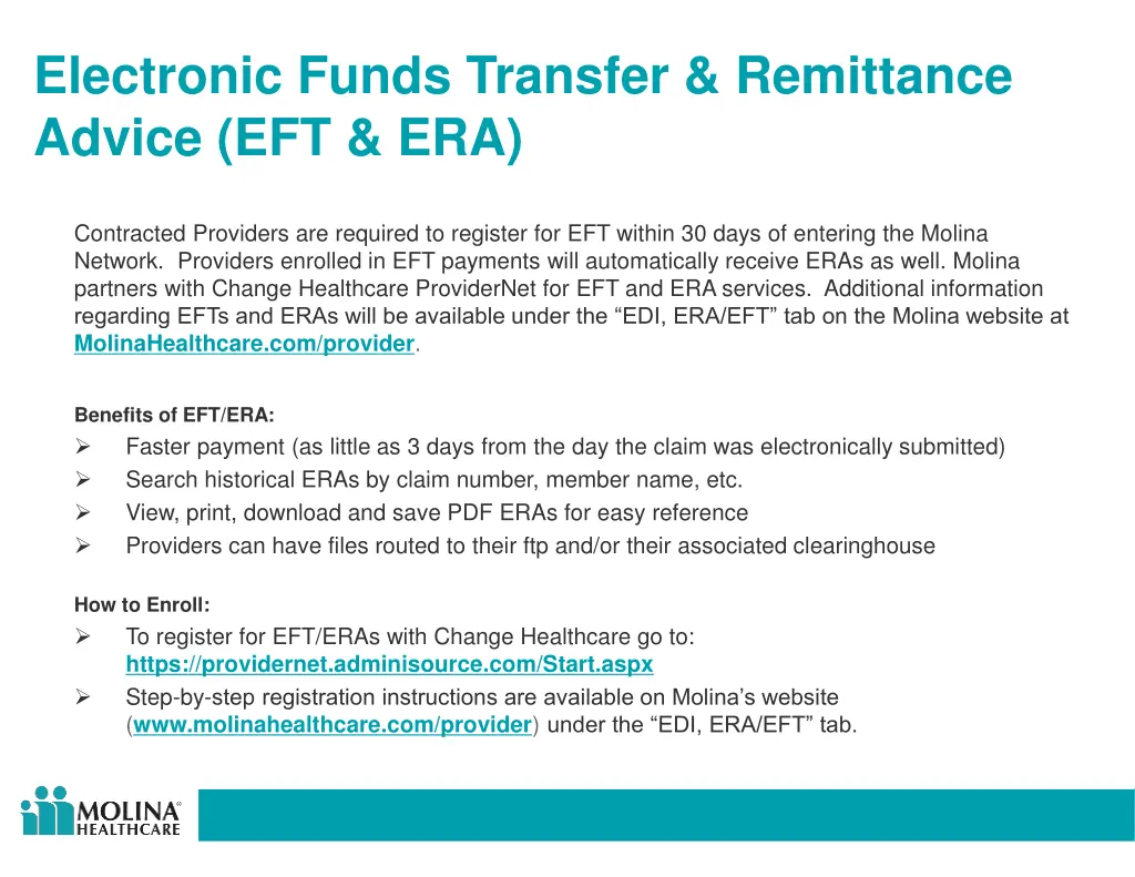 electronic funds transfer remittance advice