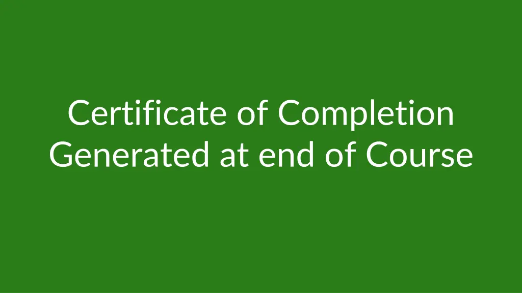 certificate of completion generated