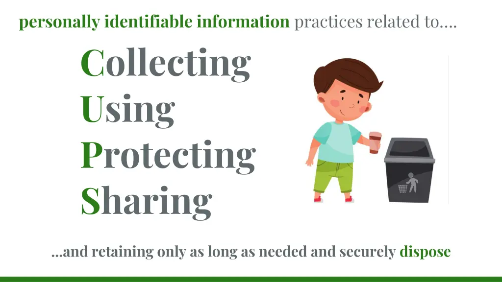 personally identifiable information practices