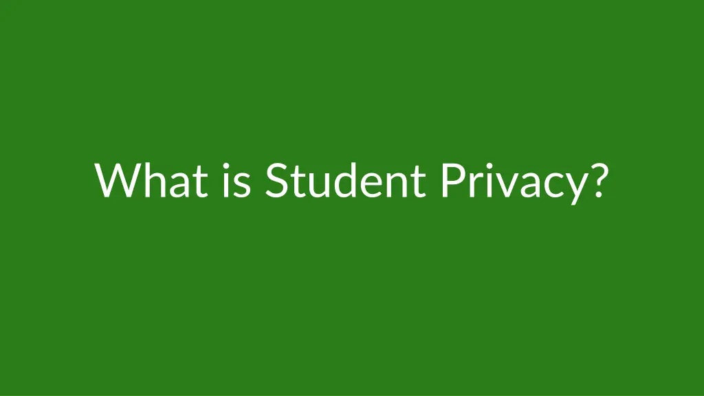 what is student privacy