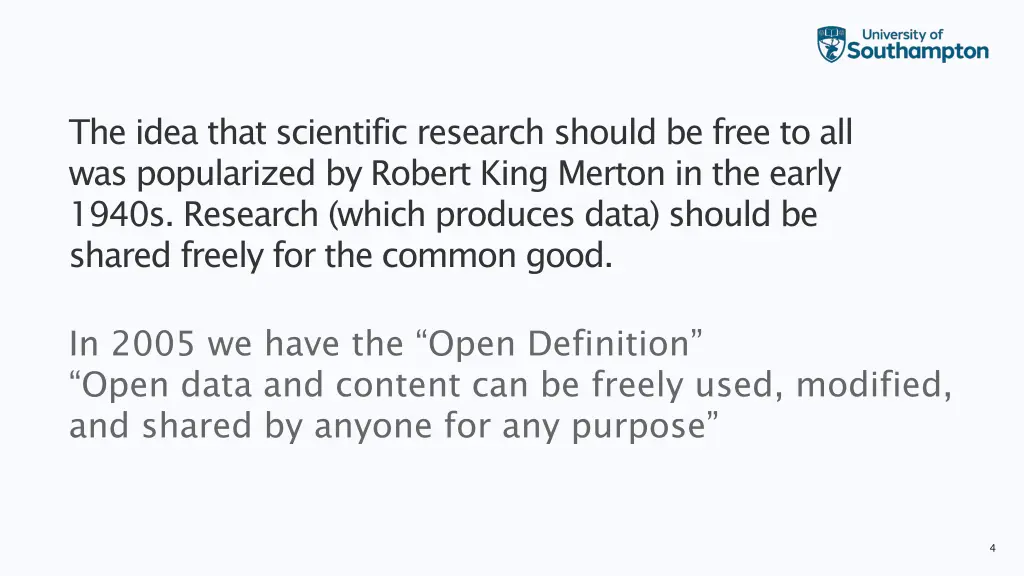 the idea that scientific research should be free