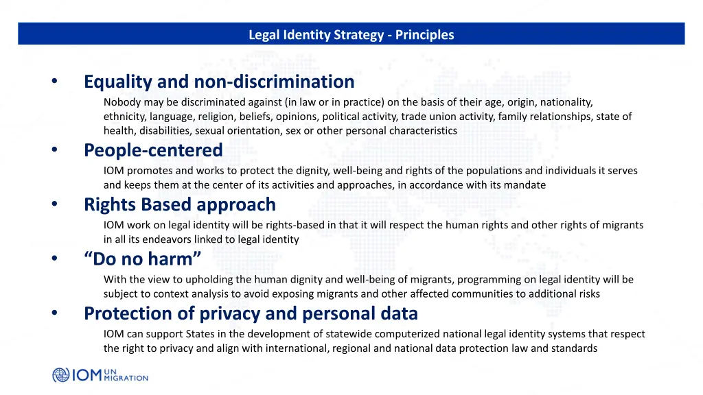 legal identity strategy principles