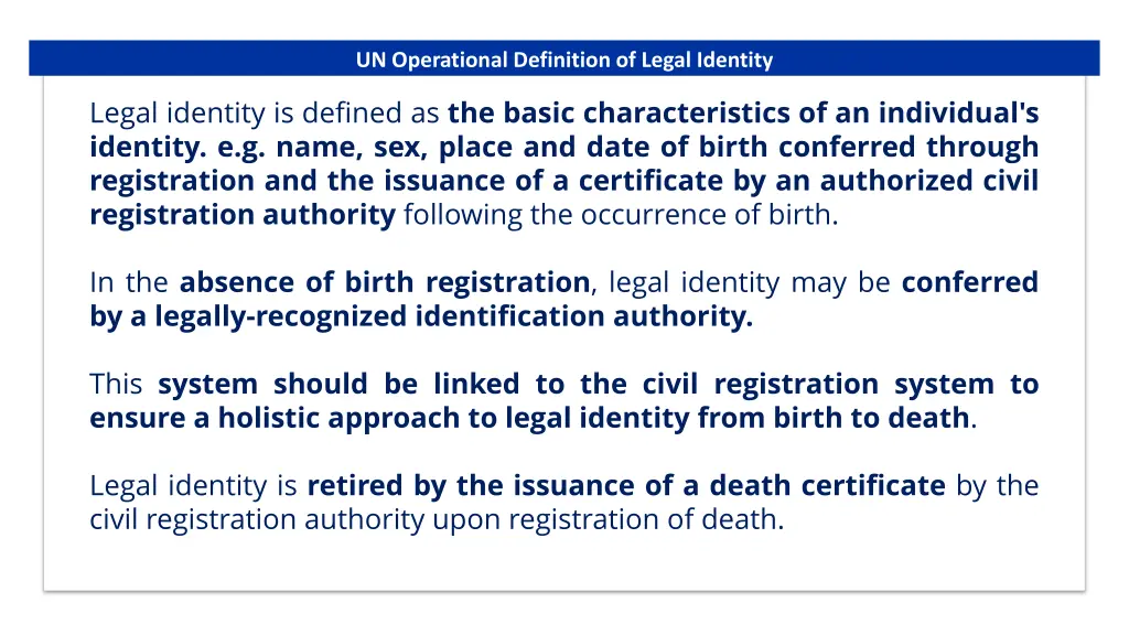 un operational definition of legal identity