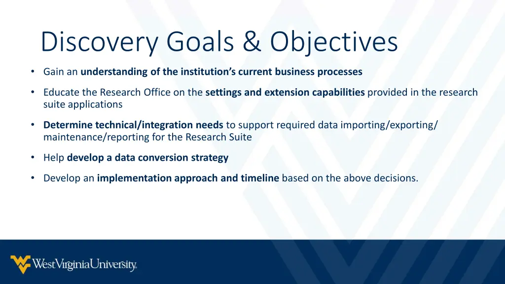 discovery goals objectives