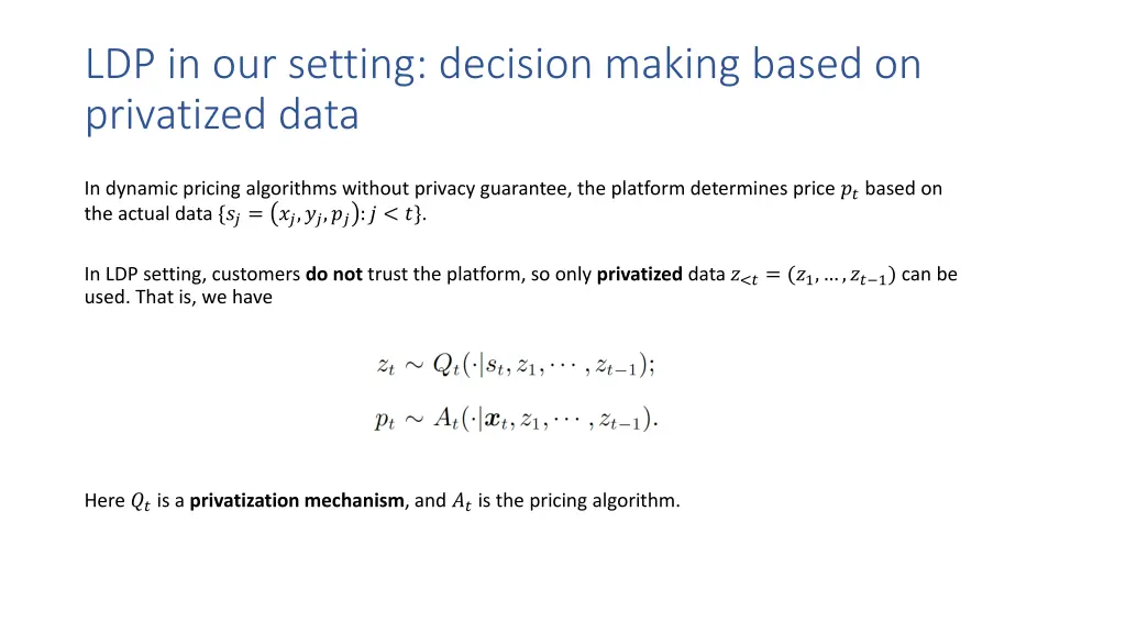 ldp in our setting decision making based