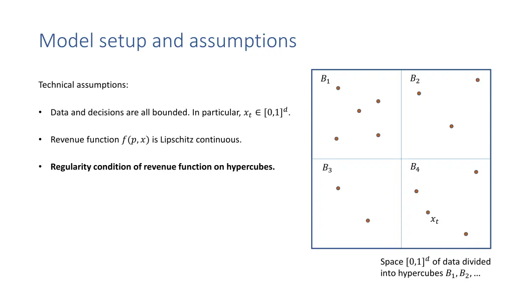 model setup and assumptions 1