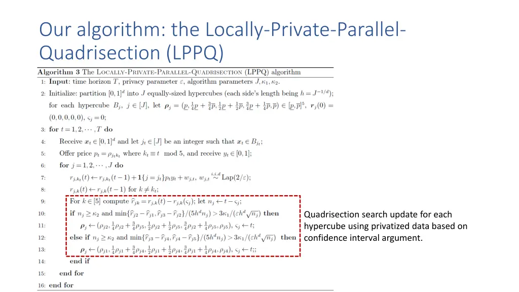 our algorithm the locally private parallel 5