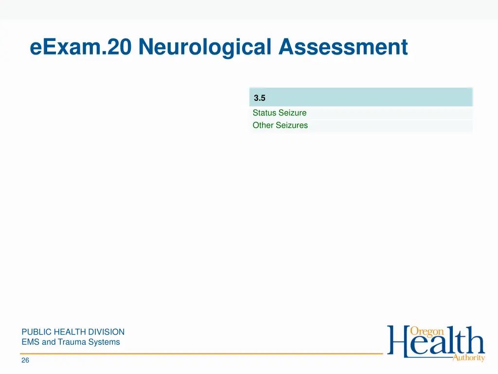 eexam 20 neurological assessment