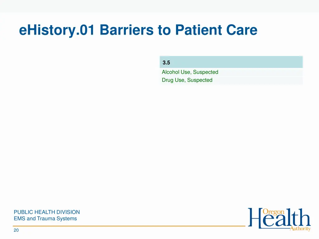 ehistory 01 barriers to patient care