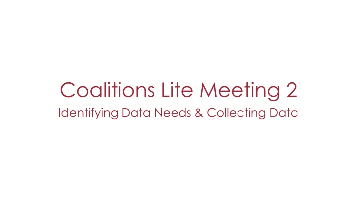 coalitions lite meeting 2 identifying data needs