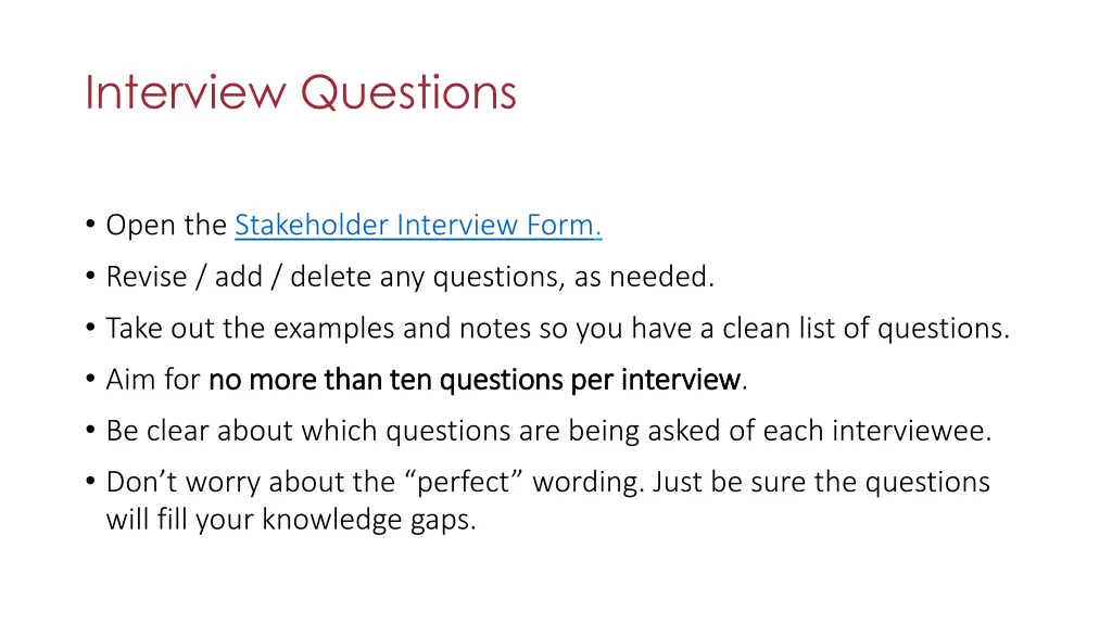 interview questions