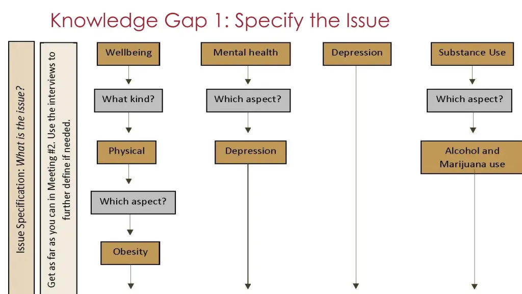 knowledge gap 1 specify the issue