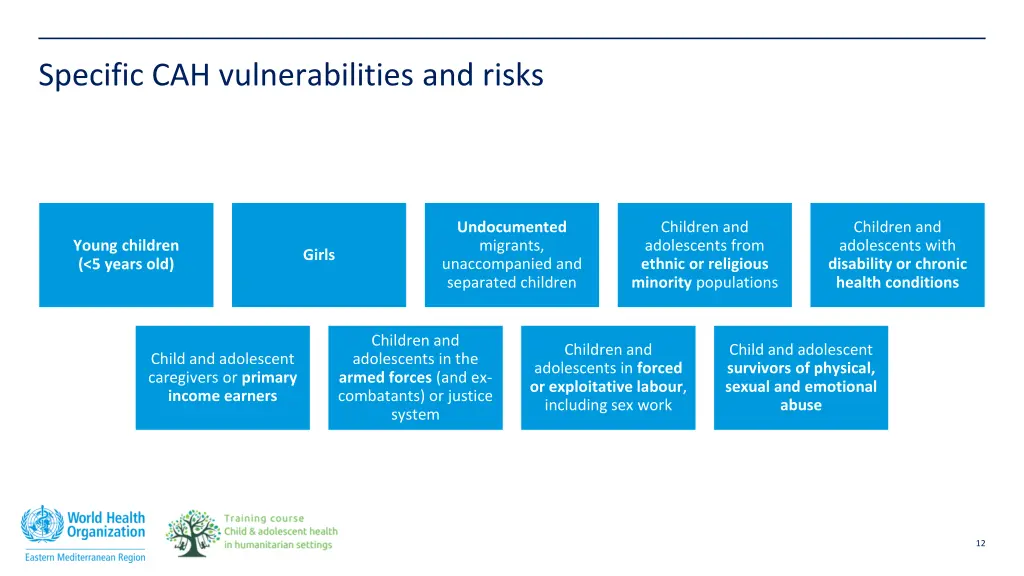 specific cah vulnerabilities and risks