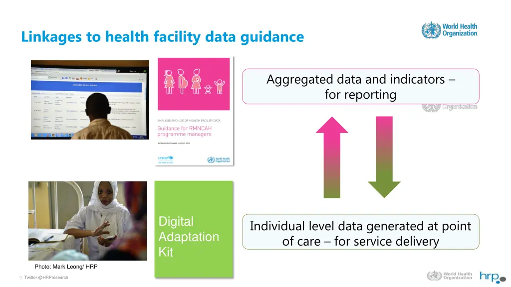 linkages to health facility data guidance