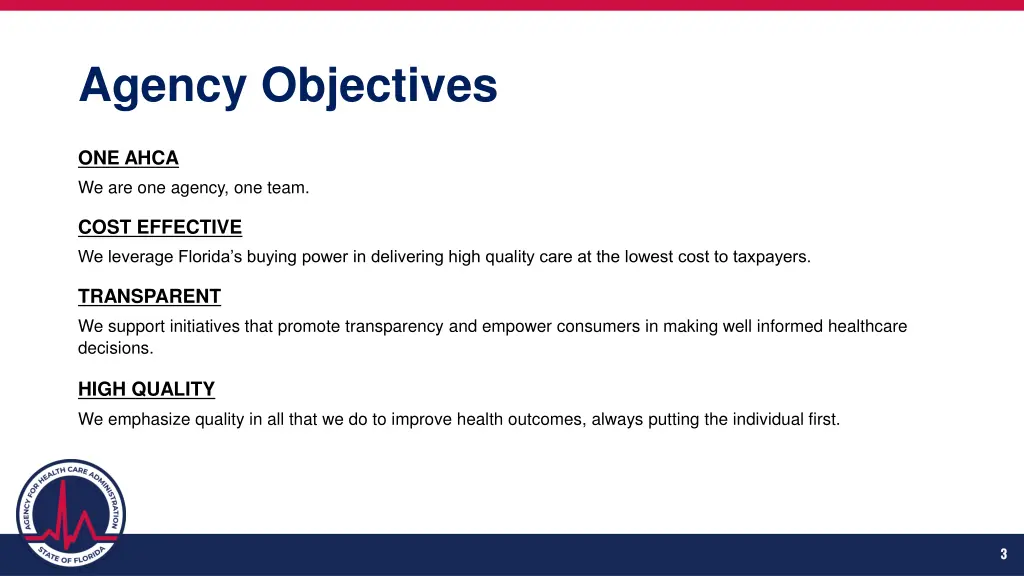 agency objectives