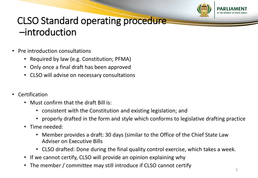 clso standard operating procedure clso standard 1