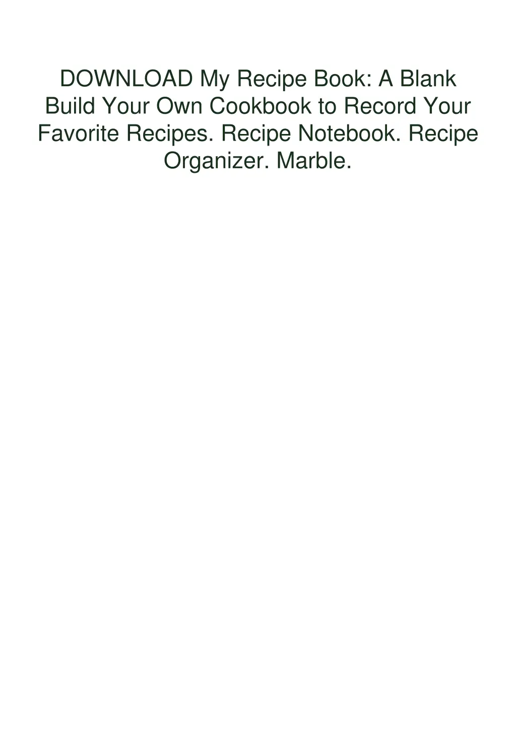 download my recipe book a blank build your