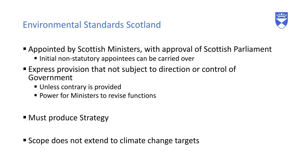 environmental standards scotland