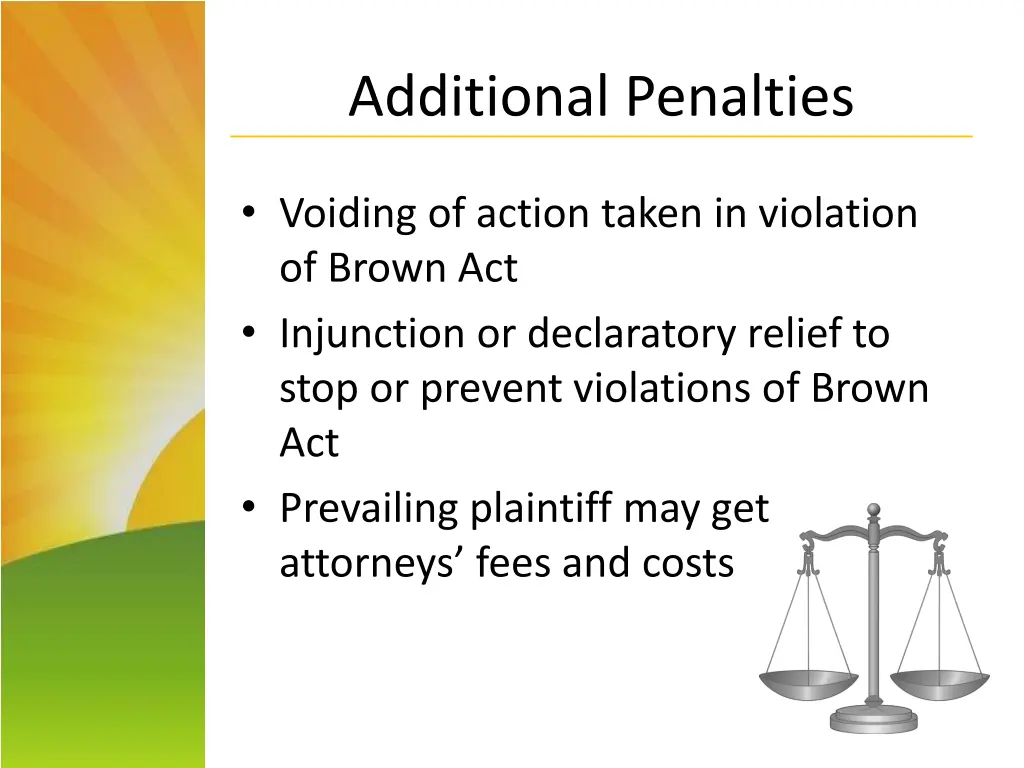 additional penalties