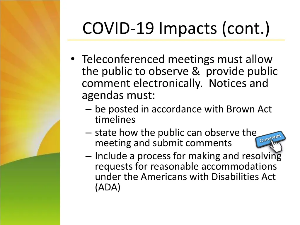 covid 19 impacts cont